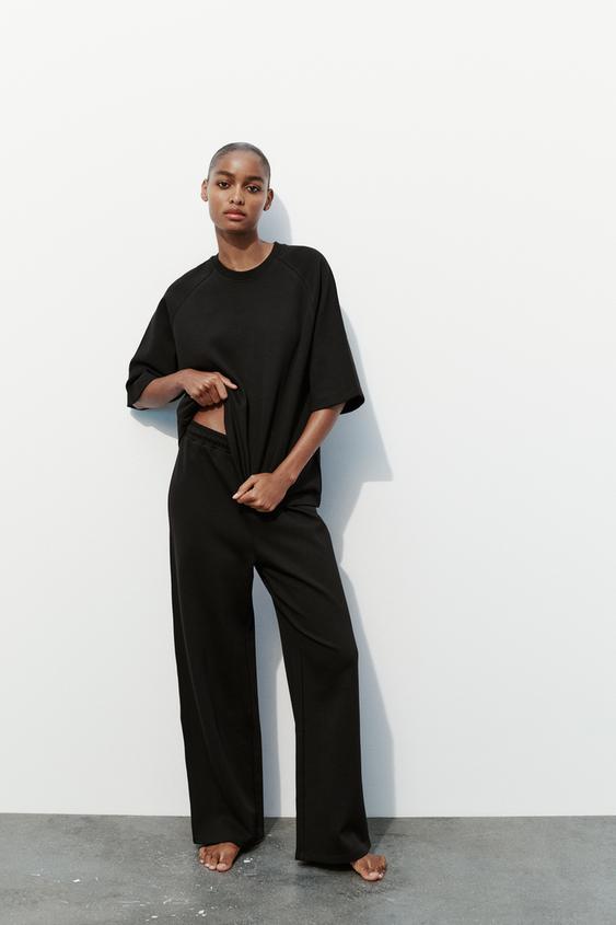 INTERLOCK TOP AND PANTS MATCHING SET ZARA United States