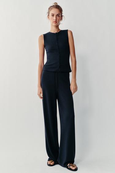 HENLEY WAISTCOAT - Navy blue by Zara