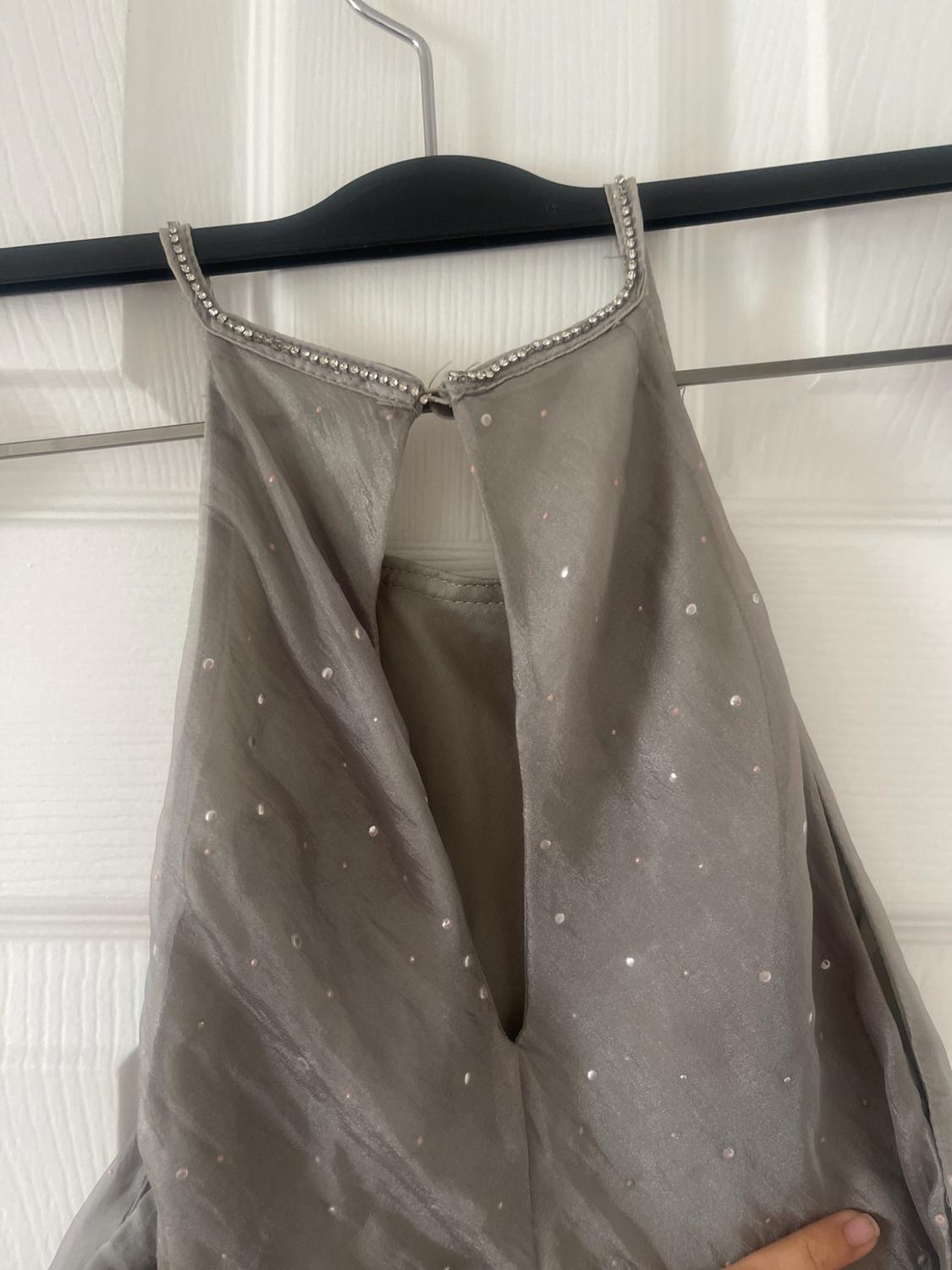 SHINY HALTER MIDI DRESS - Image 5