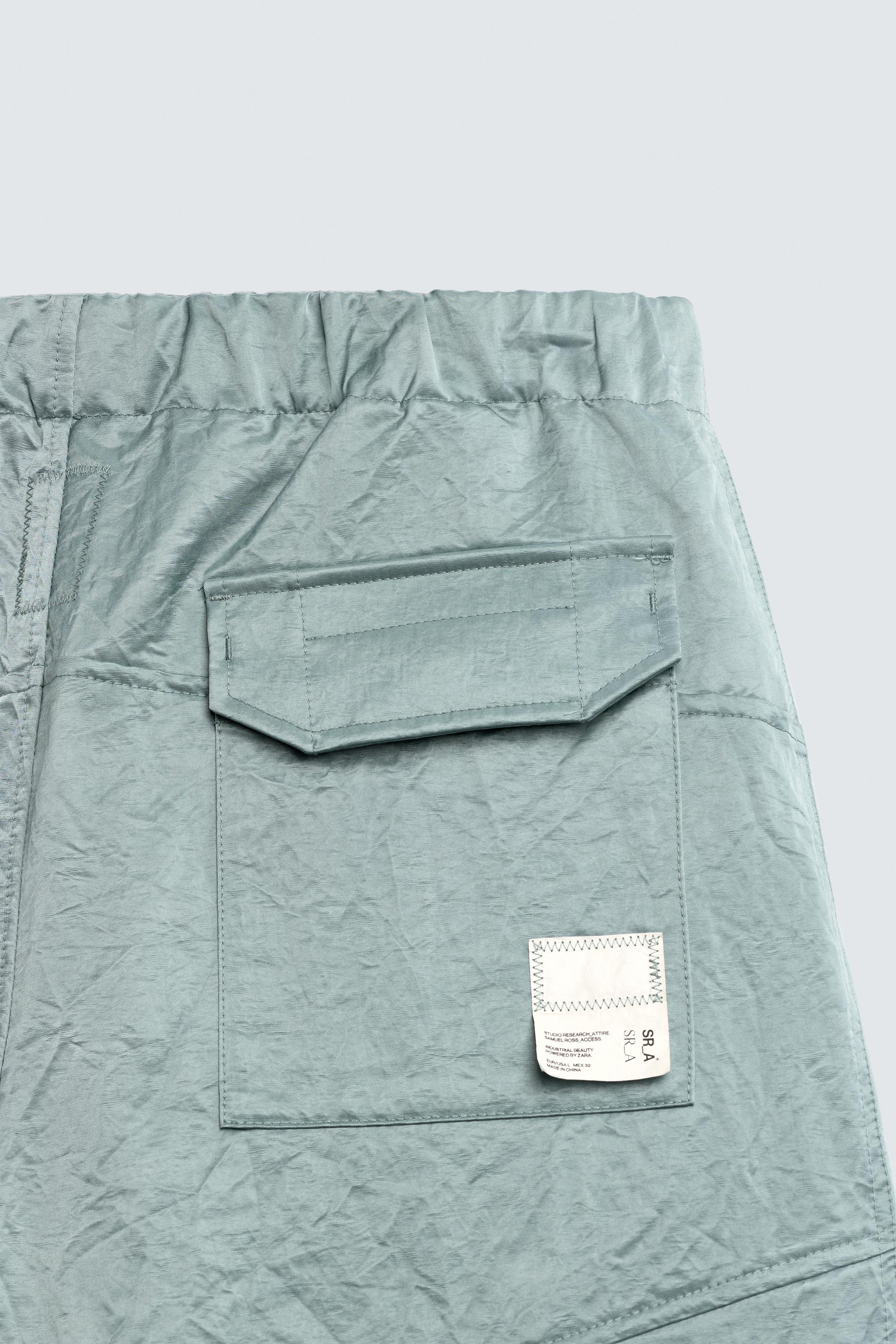 PANTALONI TECNICI MILITARI X SR_A Celeste acqua ZARA Italia