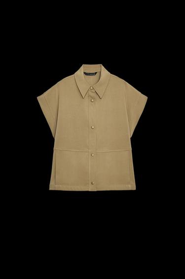 ZW COLLECTION VOLUME WAISTCOAT - camel by Zara - Image 0