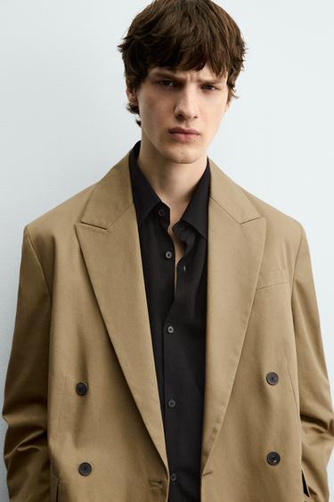 LIMITED EDITION DOUBLE-BREASTED BLAZER - camel by Zara - Image 4