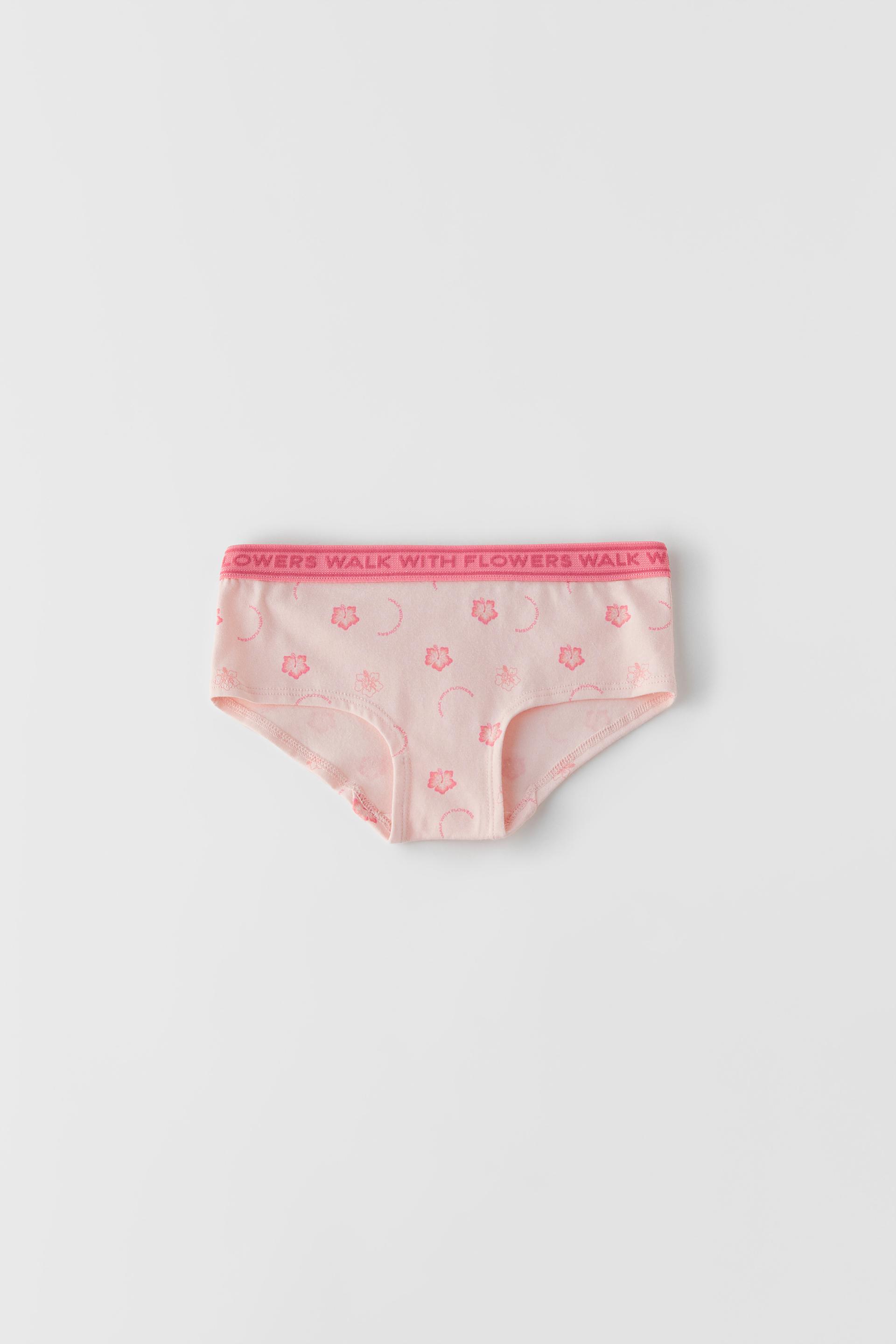 6-14 YEARS/ PACK OF THREE PRINTED KNICKERS - Pink