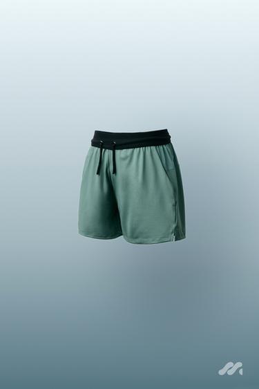Zara CONTRAST LOGO TECHNICAL SHORTS - Green