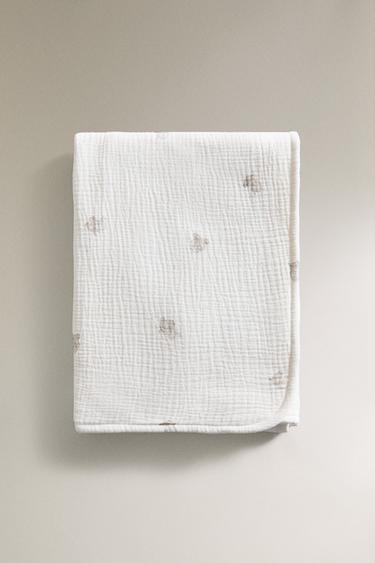 COUVERTURE ENFANT ÉLÉPHANTS - Blanc cassé de Zara - Image 4
