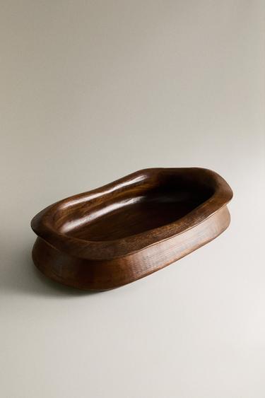 IRREGULAR WOODEN TRAY - Light beige by Zara - Image 1
