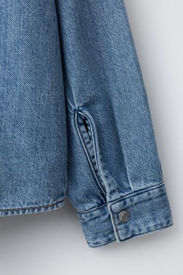 CHEMISE EN DENIM À POCHES - Bleu moyen de Zara - Image 3