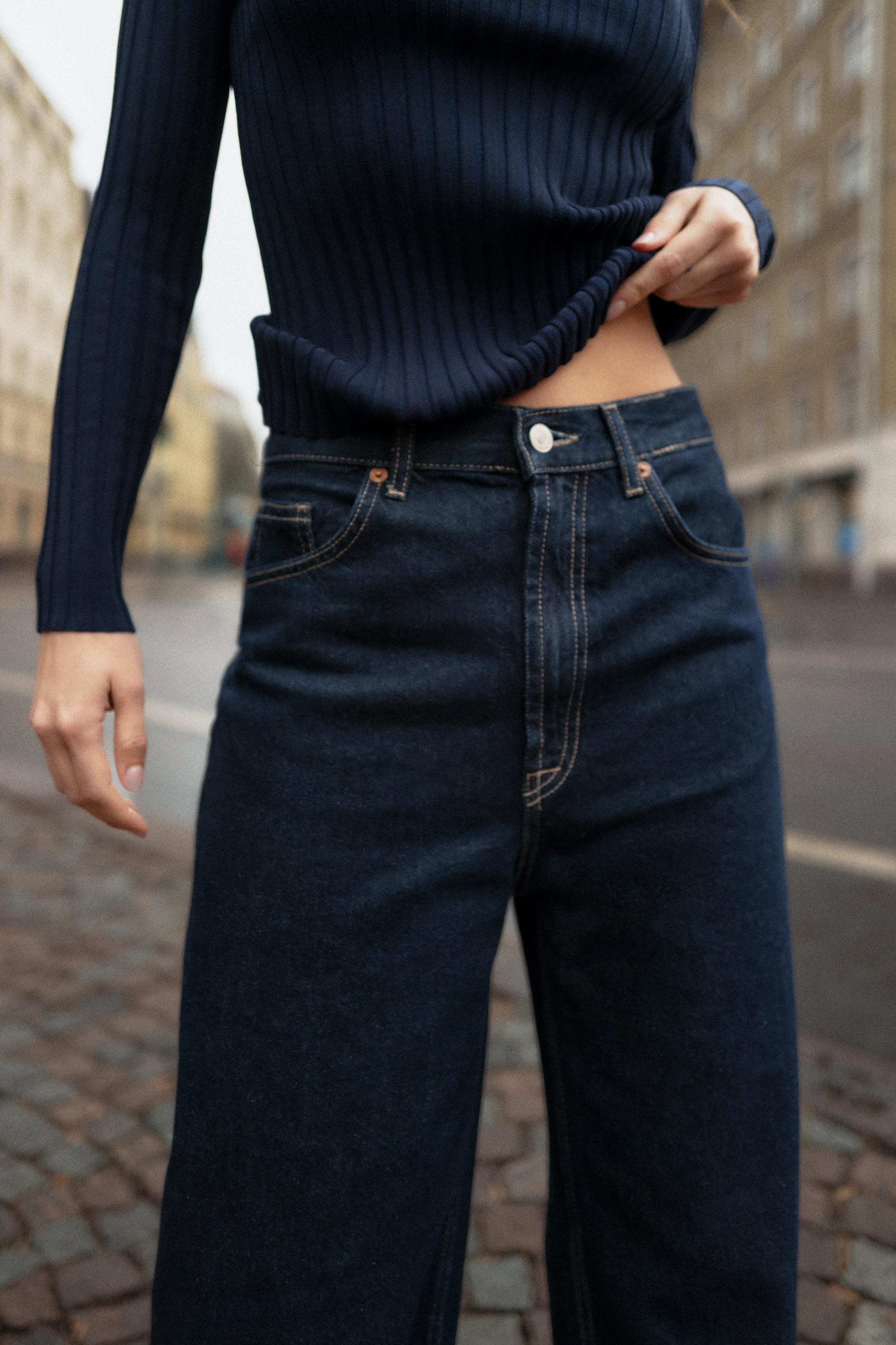 TRF EXTRA WIDE LEG HIGH-WAIST JEANS