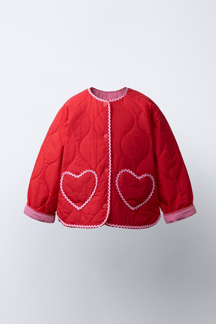 Chaqueta acolchada con corazón