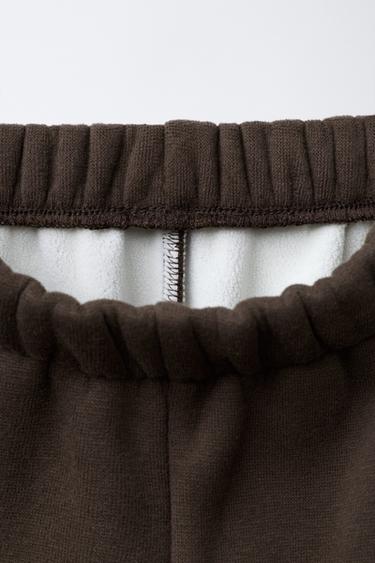 BAGGY TROUSERS WITH FLEECE LINING AND LOGO - Brown by Zara - Image 2