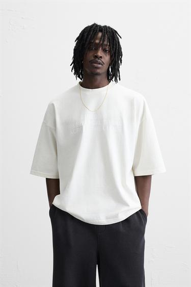 FADED SLOGAN SWEATSHIRT - Oyster-white by Zara