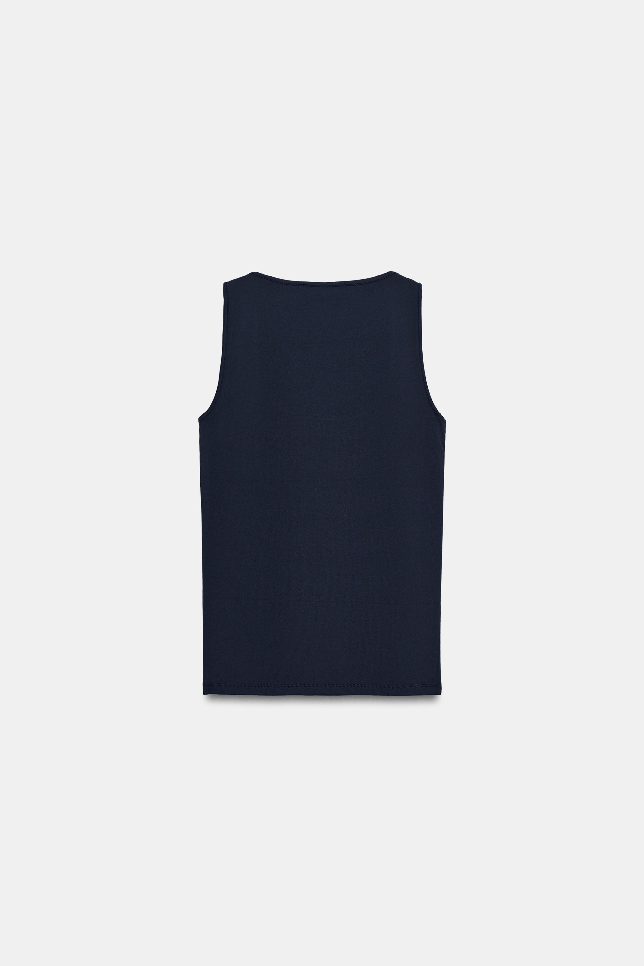 WIDE STRAP POLYAMIDE T-SHIRT