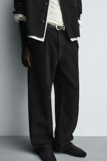 RELAXED FIT JEANS TEXTURE - Black de Zara - Image 5
