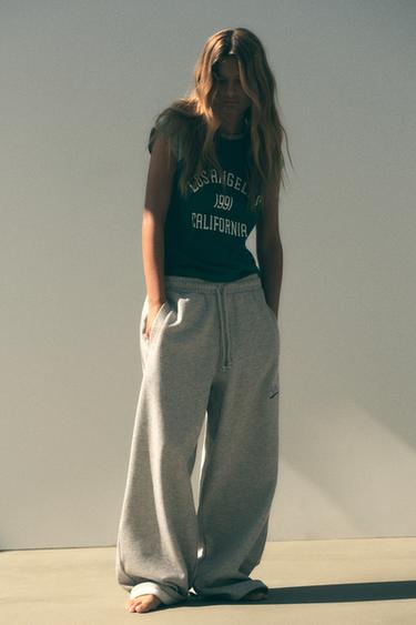 ILLINOIS VARSITY TROUSERS - Grey marl by Zara - Image 0