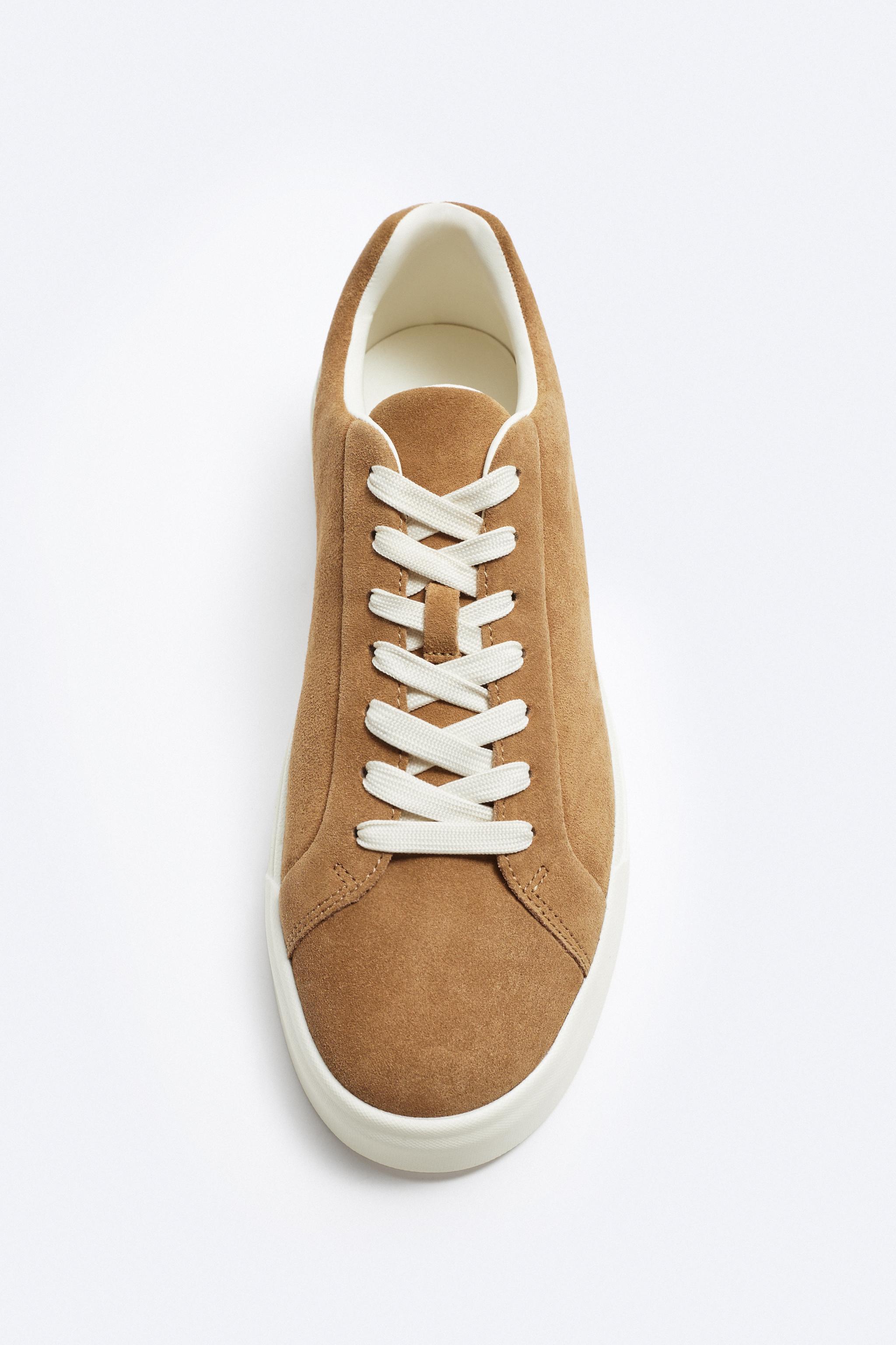 Zara on sale suede sneakers