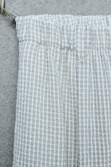 STORIESZ - CHECK TEXTURED BERMUDA SHORTS - Brown / Ecru by Zara - Image 2