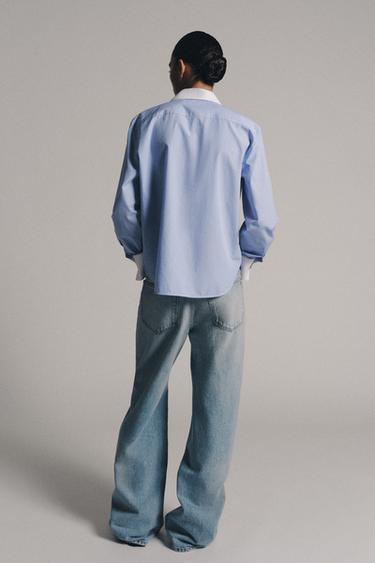 CHEMISE À RAYURES ET BRANDEBOURGS ZW COLLECTION - Bleu / Blanc de Zara - Image 3