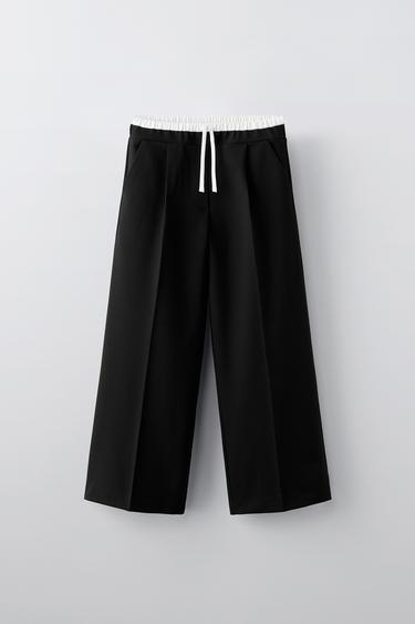 HOSE MIT DOPPELBUND - Schwarz von Zara - Bild 0