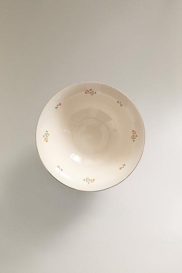 SALADIER PORCELAINE FLORAL - Crème de Zara - Image 3