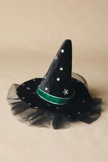 Zaras HÅRKLÄMMOR MED HÄXHATTSMOTIV FÖR BARN TILL HALLOWEEN - Svart