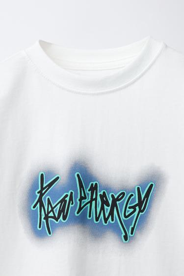 NEON SLOGAN T-SHIRT - White by Zara - Image 2