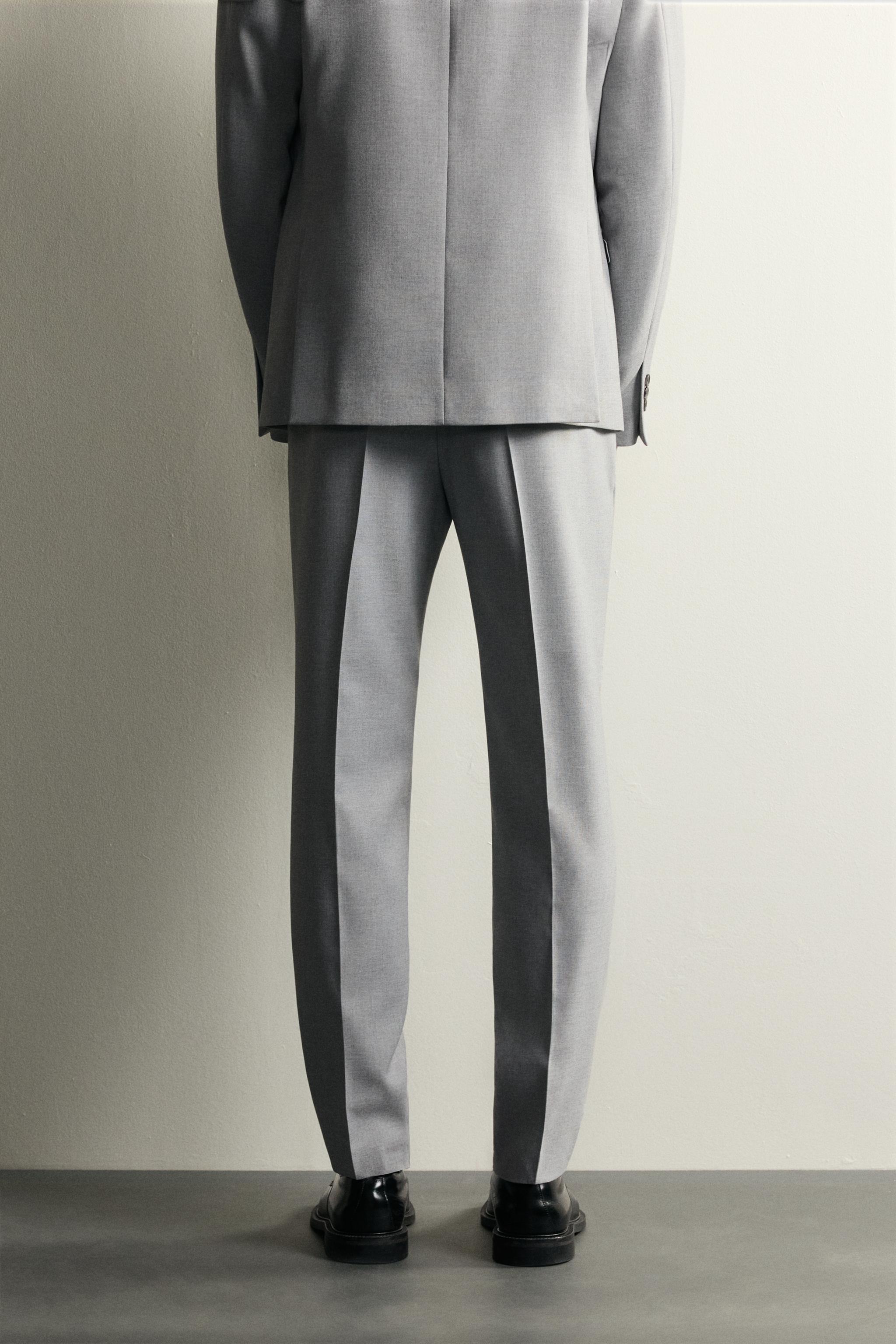 zara dress pants White Flared High Waist Crop Formal Career Office Tro Brie Wide fit pants made from Italian fabric with linen and cotton Women's High Waisted Pants |