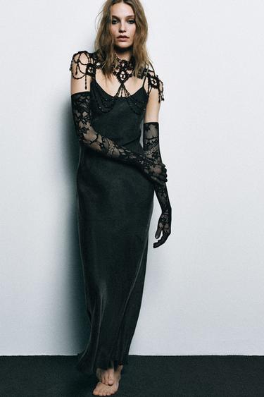 LONG STRAP DRESS — Black 1