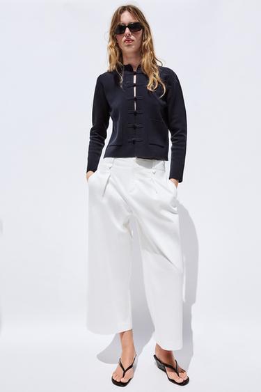 CHAQUETA PUNTO ALAMARES - Marino de Zara