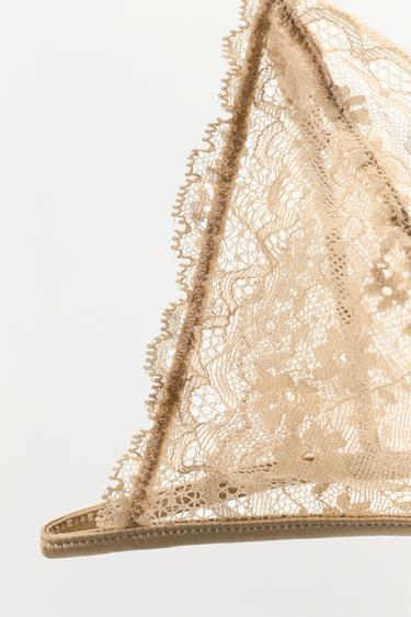 SOUTIEN-GORGE TRIANGLE DENTELLE - Écru de Zara - Image 7