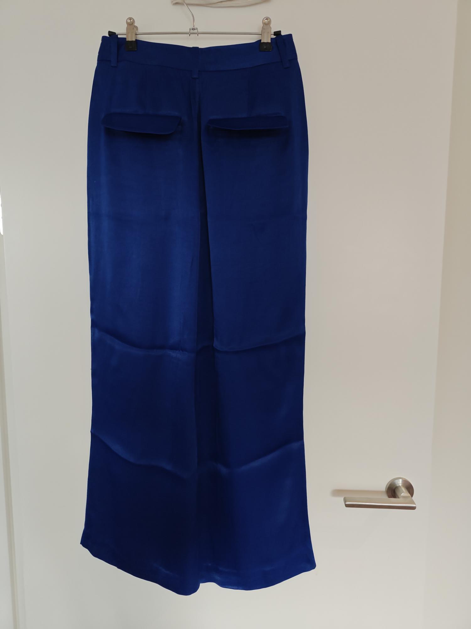 SATIN FULL LENGTH MASCULINE TROUSERS