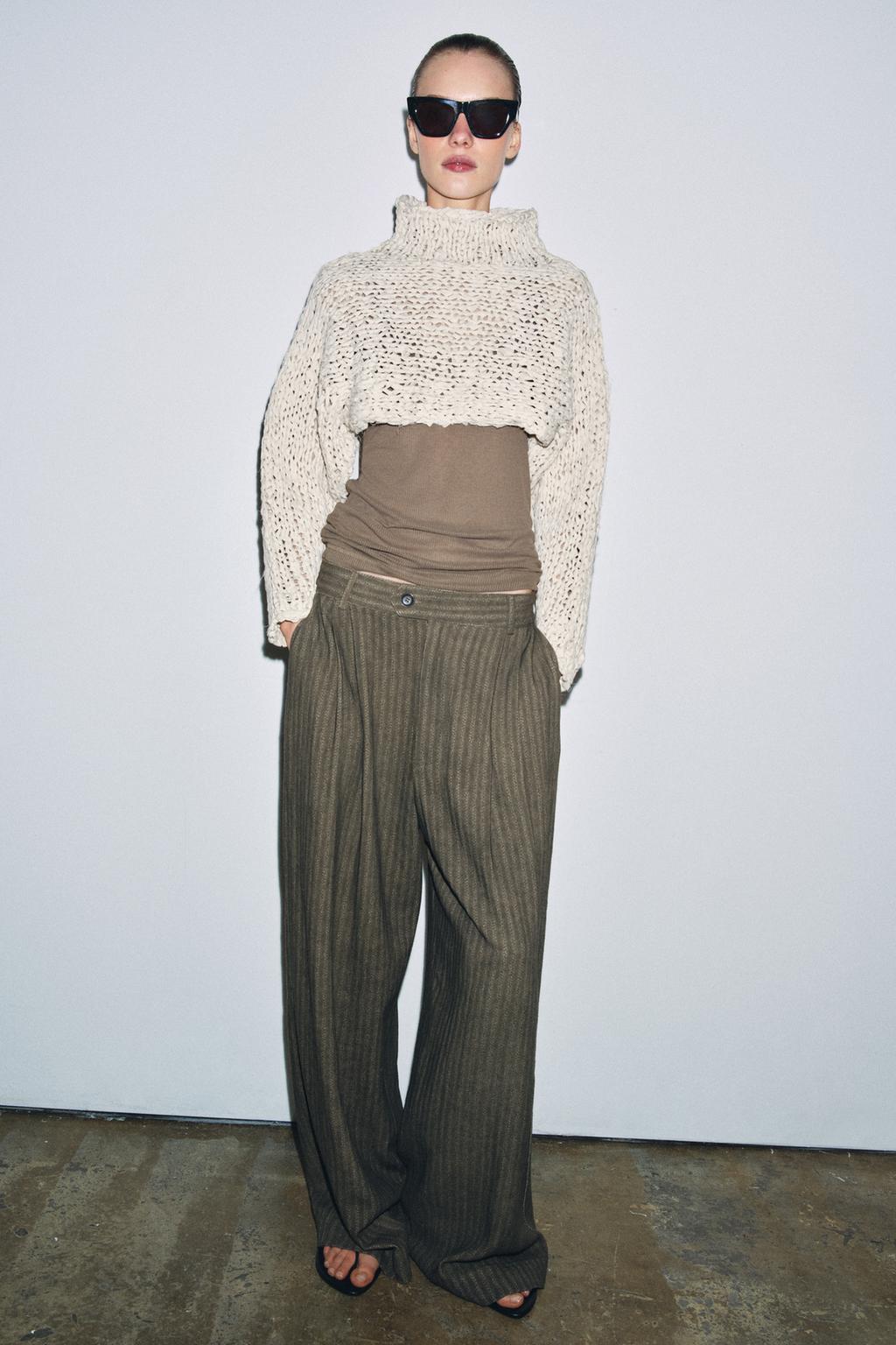 ZW COLLECTION JACQUARD STRIPED PANTS