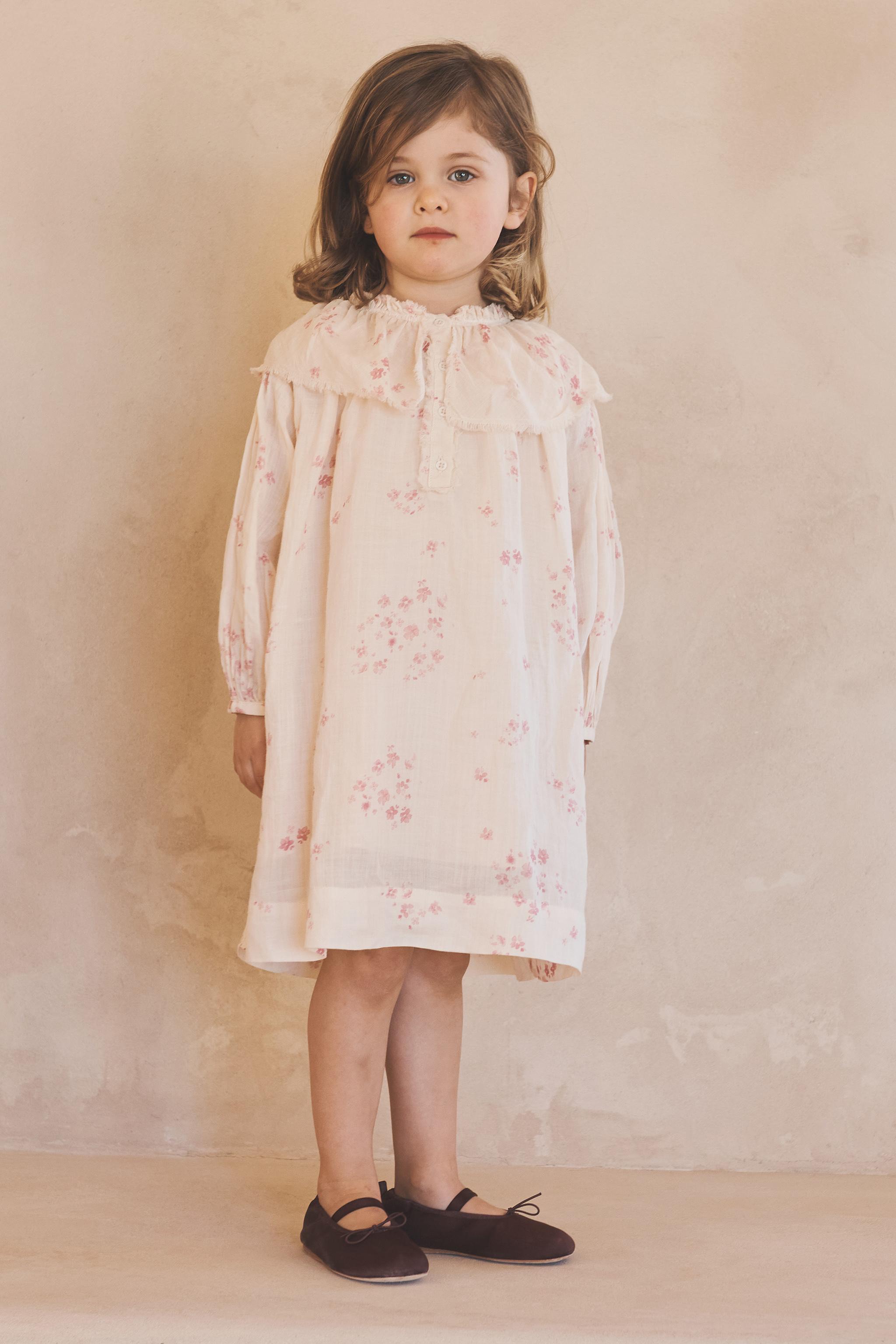 2-5 YEARS/ 100% RAMIE LIMITED EDITION FLORAL DRESS