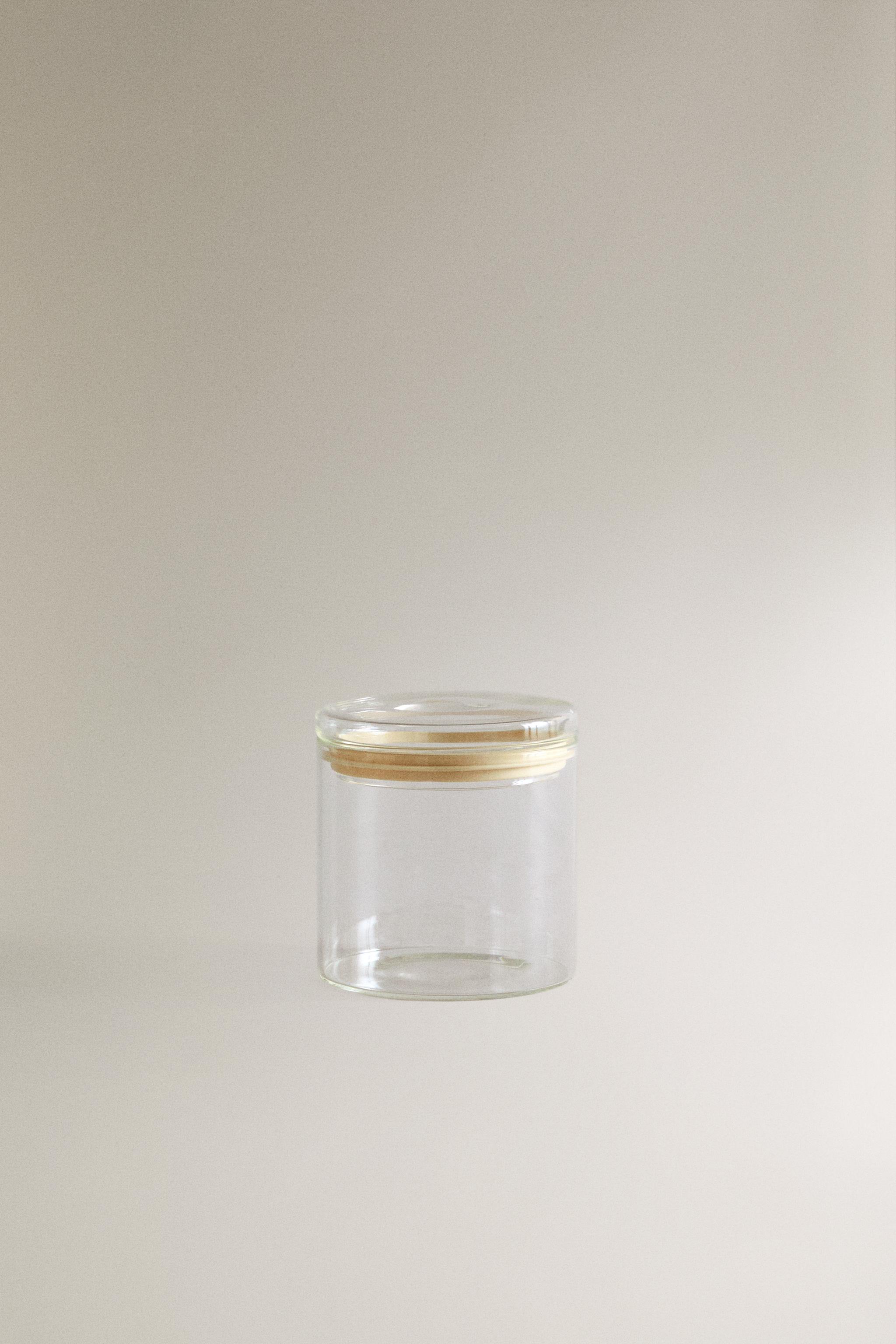 BOROSILICATE GLASS STORAGE JAR — Transparent