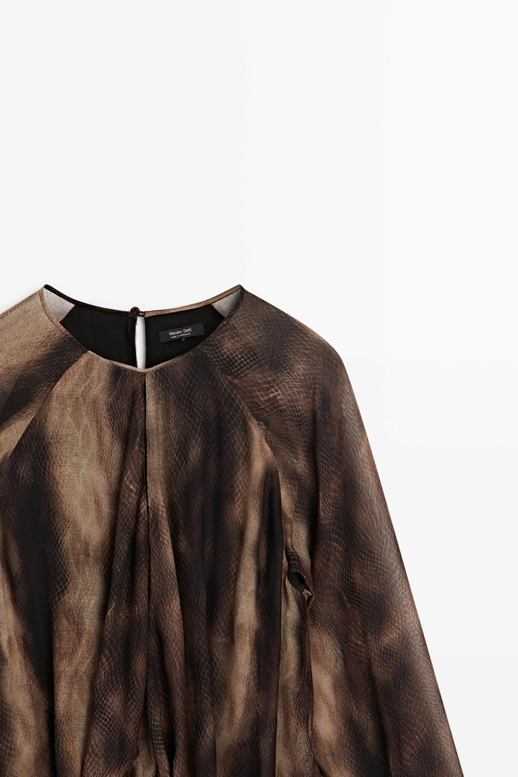 Flowing animal print dress