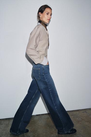 JEAN ZW COLLECTION JAMBE LARGE TAILLE HAUTE - Bleu de Zara - Image 4