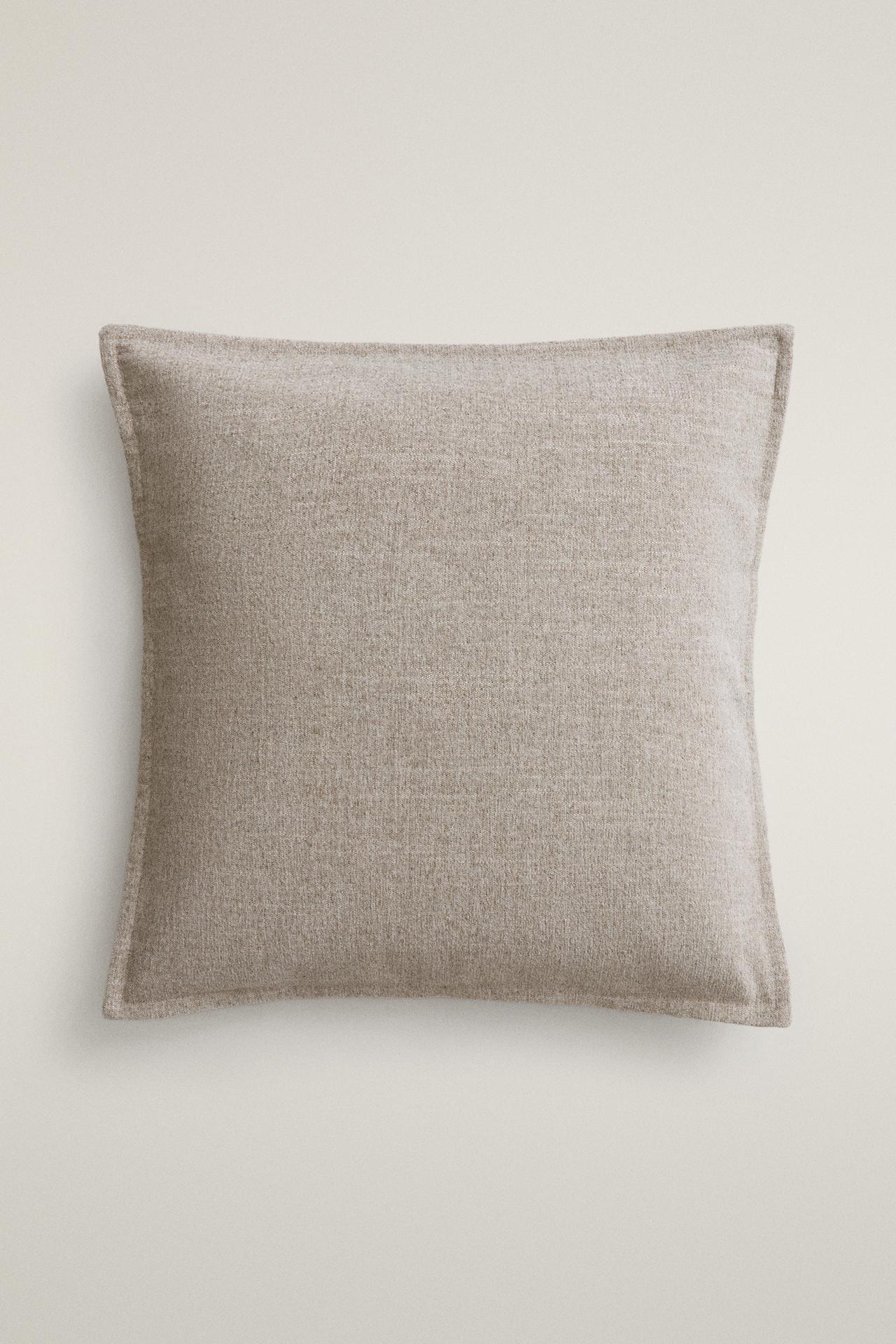 VELVET CUSHION COVER — Beige