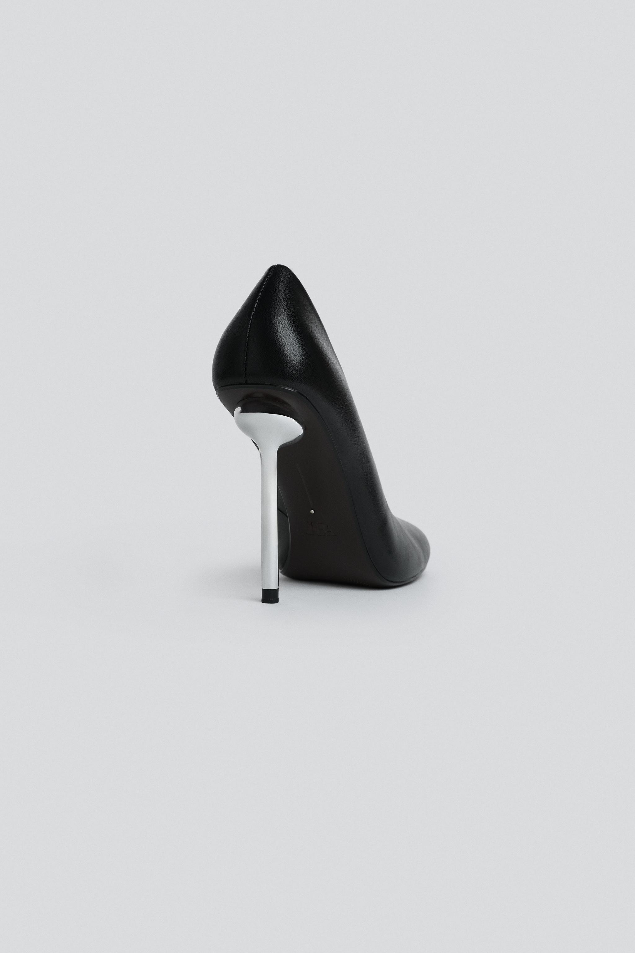 LIMITED EDITION LEATHER METALLIC HEEL SHOES