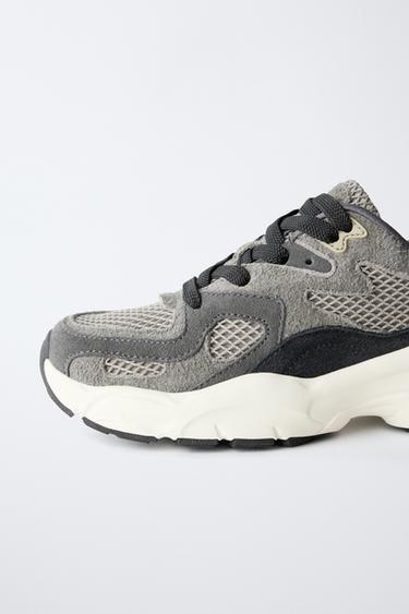 Zara PIECED SNEAKERS - Black