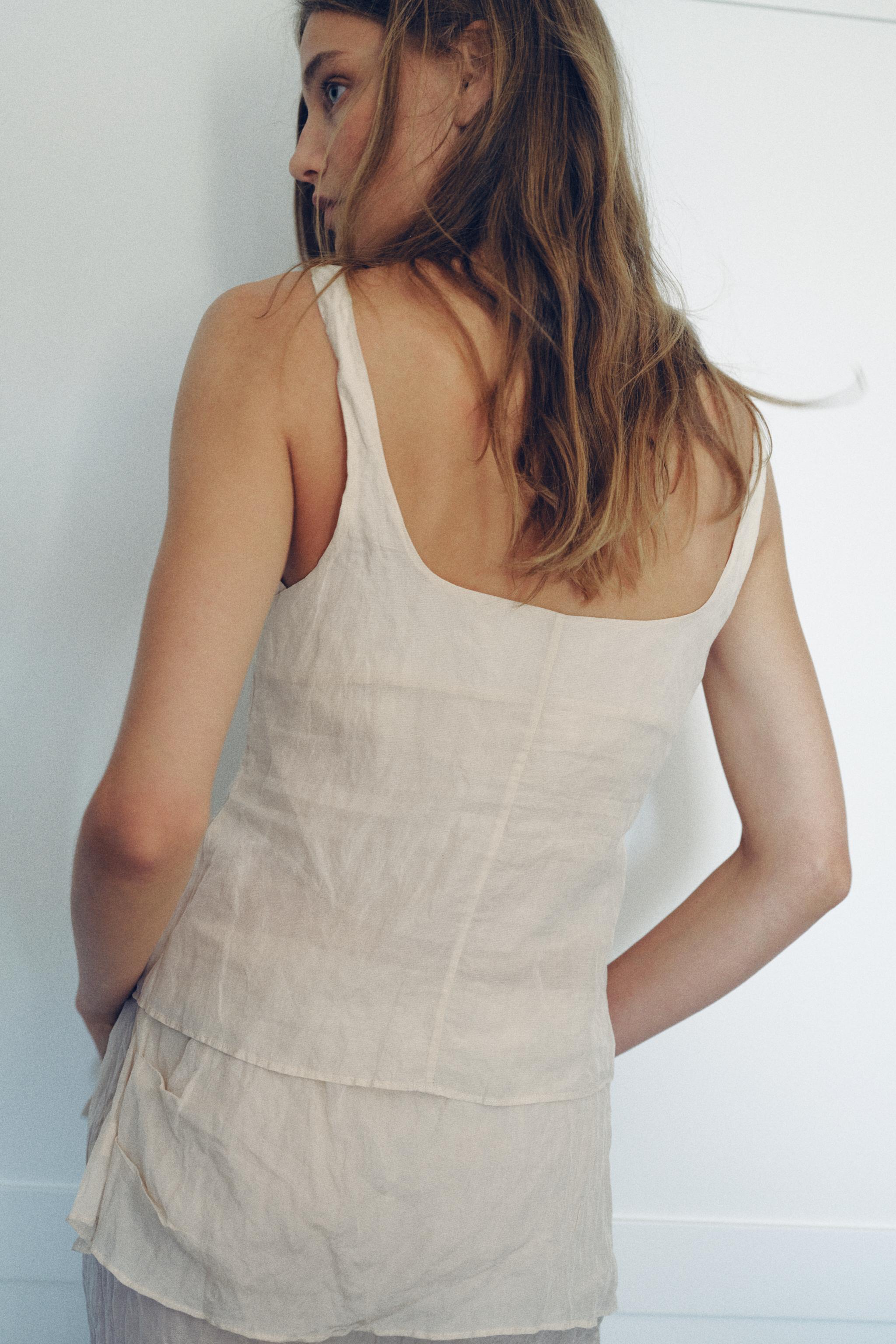 WRINKLED EFFECT BUTTON TOP