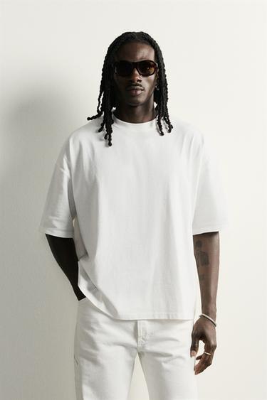 BASIC WASHED RELAXED FIT T-SHIRT - White by Zara