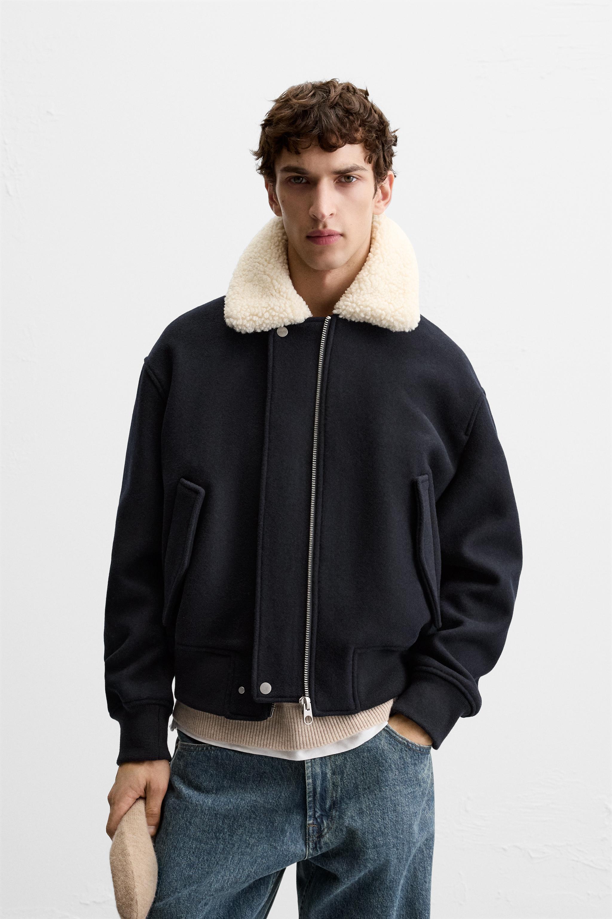 Fleece bomber zara online