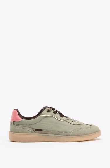 CONTRAST TRAINERS - Khaki Green by Zara