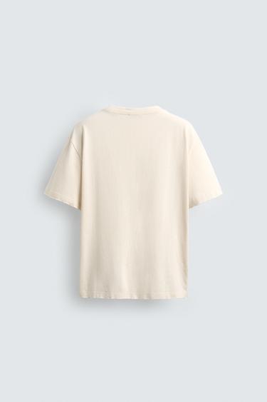 FADED GRAPHIC T-SHIRT - Oyster-white by Zara - Image 7
