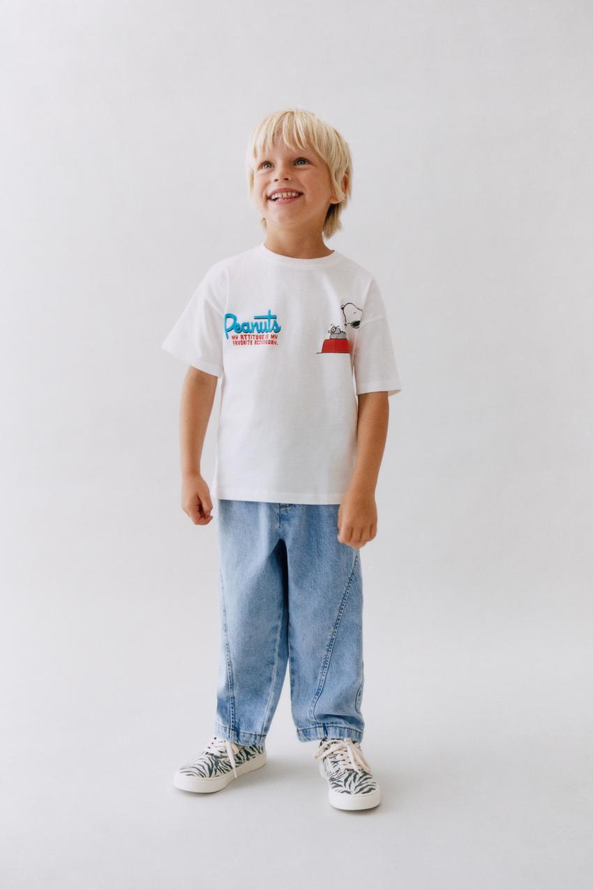 STRIPED SNOOPY PEANUTS™ EMBROIDERED T-SHIRT