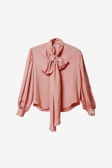 Willy Chavarria x Zara リボン付きブラウスローズZaraのWilly Chavarria x Zara リボン付きブラウス - ローズ 