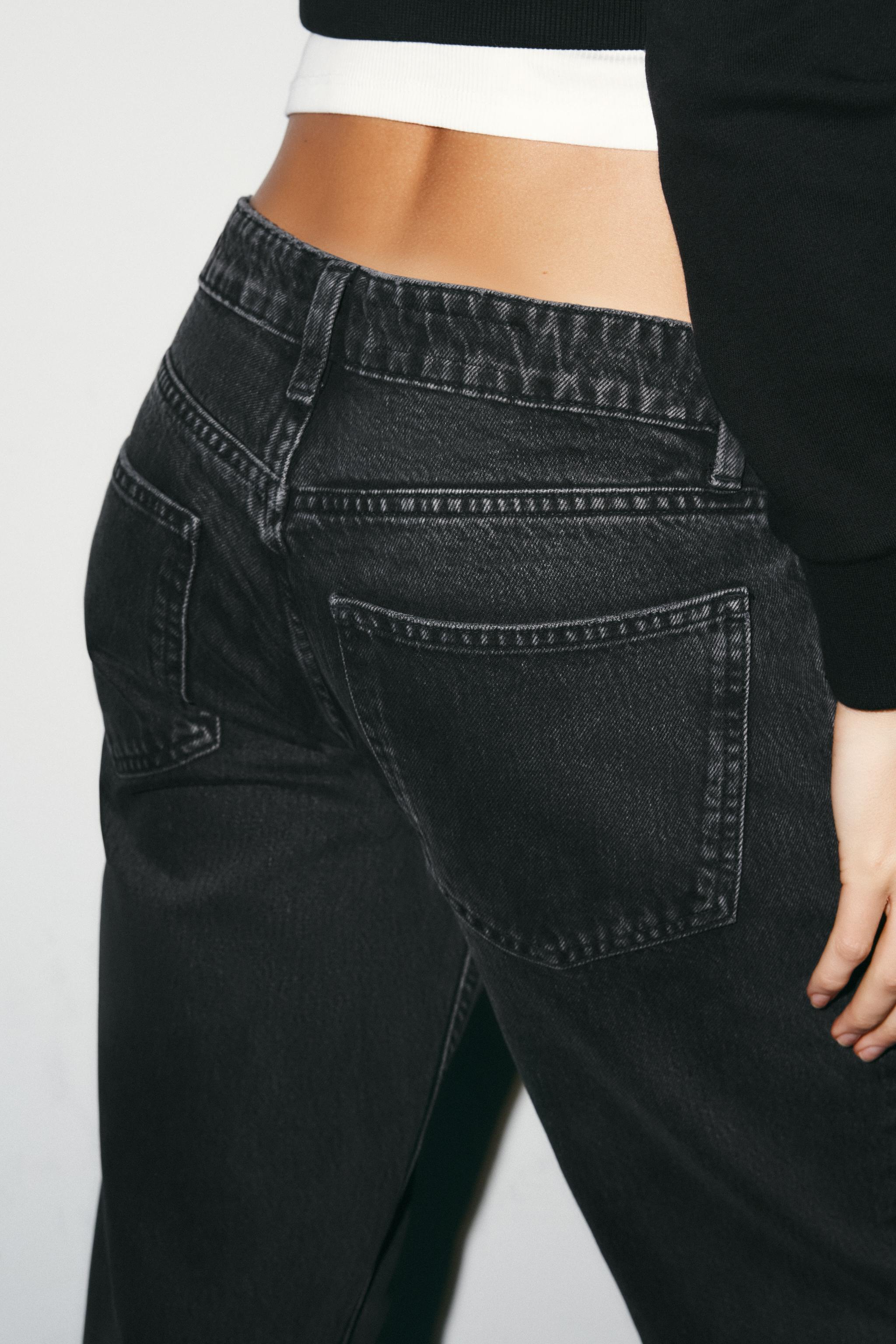 Женские джинсы Zara TRF WIDE LEG LOW RISE JEANS — фото 6