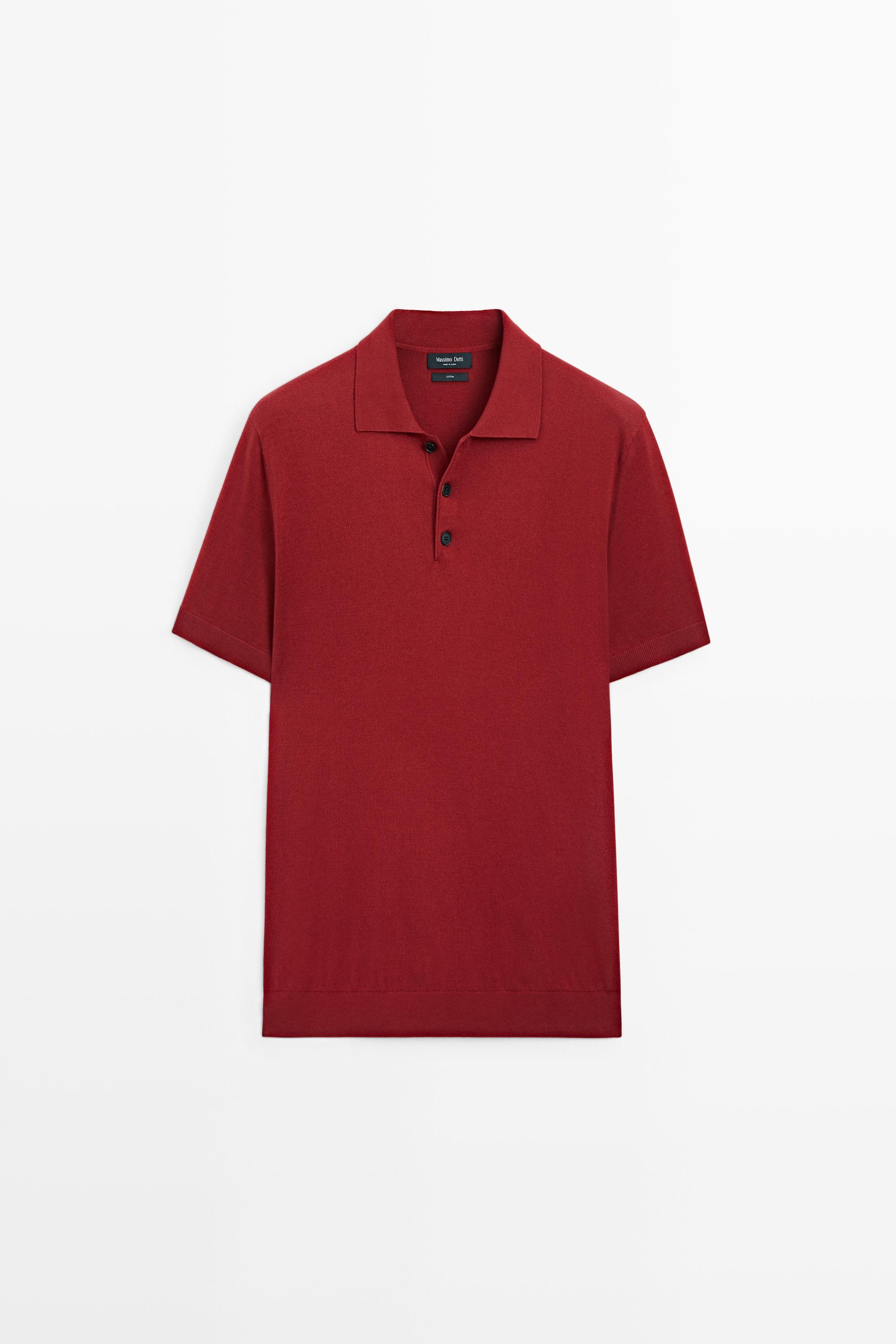 100% cotton knit short sleeve polo shirt