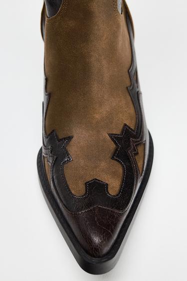 COMBINED COWBOY BOOTS - Brown by Zara - Image 5