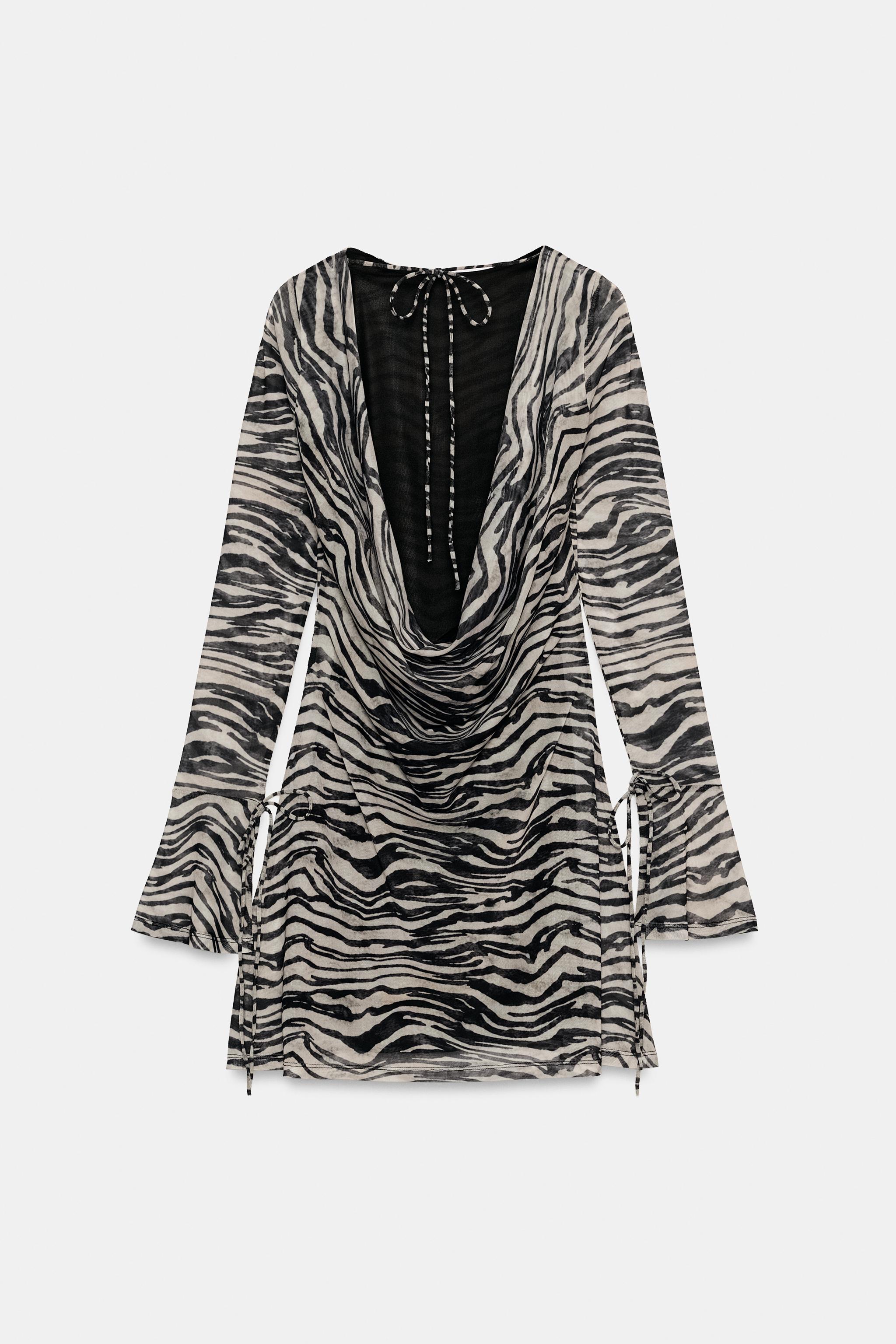 ANIMAL PRINT TULLE DRESS
