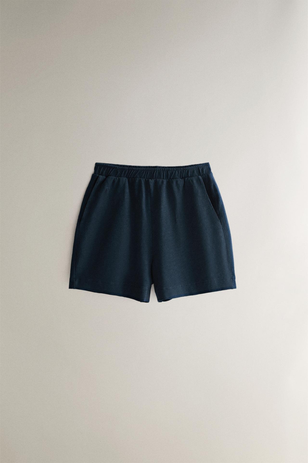 COTTON SHORTS — Blue